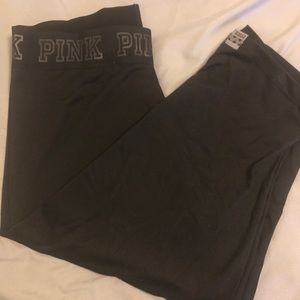 VS PINK black crop athletic leggings